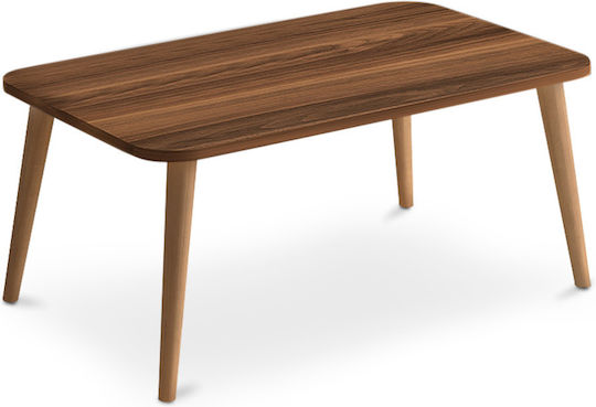 Rechteckig Couchtisch Soul Holz Walnut B90xT55xH41cm