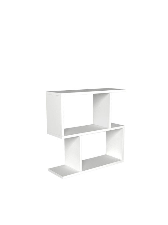 Rectangular Side Table Mathraki Wooden White L60xW20xH60cm