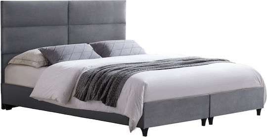 Milo Κρεβάτι King Size για Στρώμα 180x200cm Γκρι Milo Κρεβάτι King Size για Στρώμα 180x200cm Γκρι