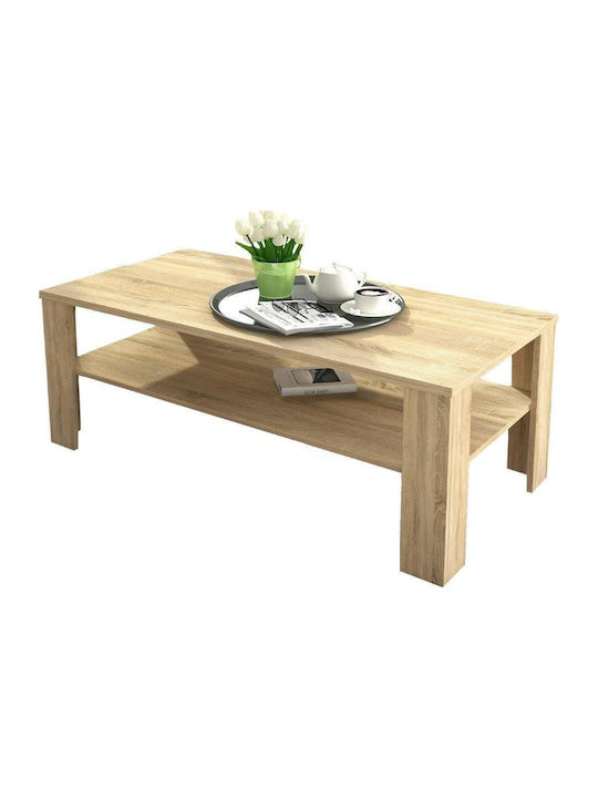 Mese De Cafea Rectangular Central Inter Din Lemn Natural L111xL65xÎ47cm