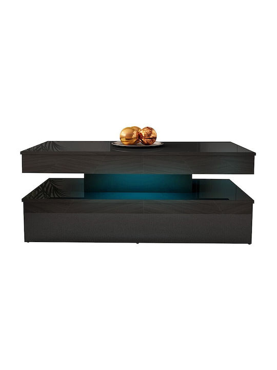 Rechteckiger Zentraler Kaffeetisch Glossa 2D Holz Mauro M120xT55xH49,6cm