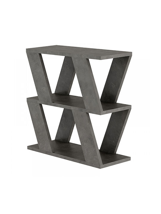Rectangular Side Coffee Table Lazena Wooden Anthracite W60xL22xH57cm
