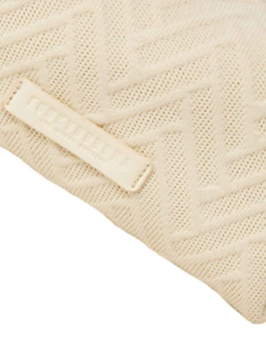 Neseser Funky Buddha Împletit Relieful Off White