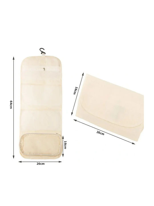 Hanging Travel Toiletry Bag Foldable Hook & Pockets