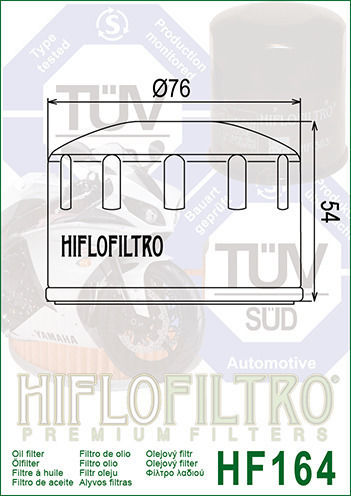 Hiflofiltro Motorcycle Oil Filter για BMW R1200 GS/GS Adventure '04-'12/R1200 R/RT '05-'11 for BMW R 1200