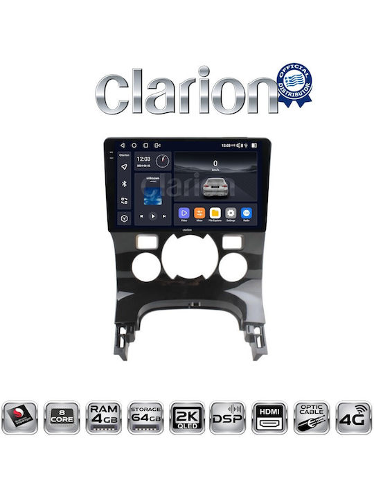 Clarion Ηχοσύστημα Αυτοκινήτου για Peugeot 206 / 3008 2016 (Bluetooth/USB/WiFi/GPS/Apple-Carplay/Android-Auto)