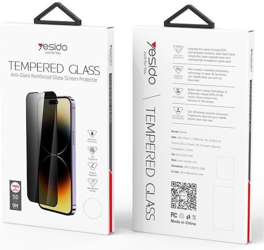 Yesido Privacy Tempered Glass (iPhone 15 Plus)