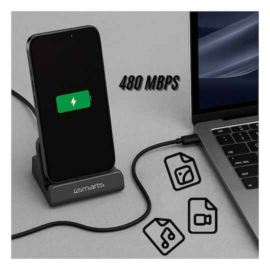 4Smarts Charging Station 60W Power Delivery Quick Charge 4.0 in Gray Color