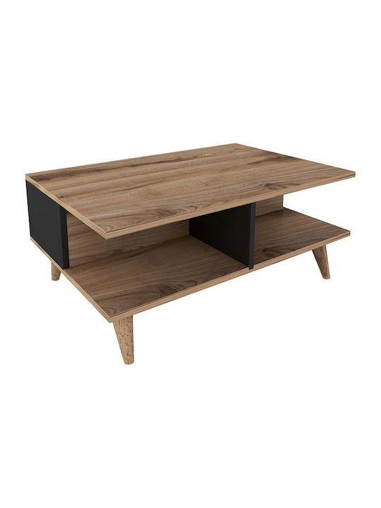 Rectangular Central Coffee Table Lovell Wooden Brown W90xL60xH38.6cm