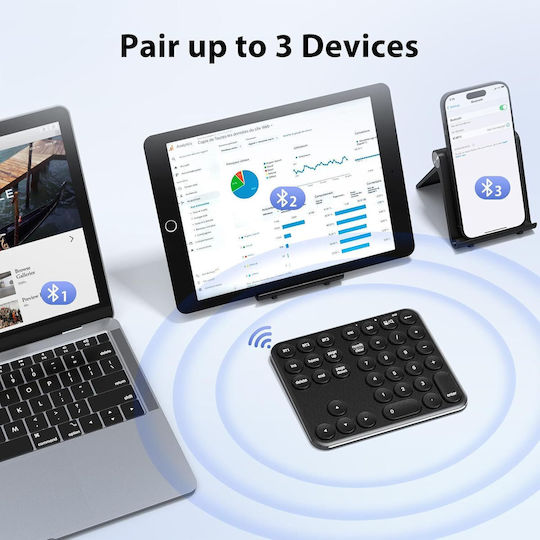 iClever IC-KP11 Tastatură Numerică Fără Fir Bluetooth Gri