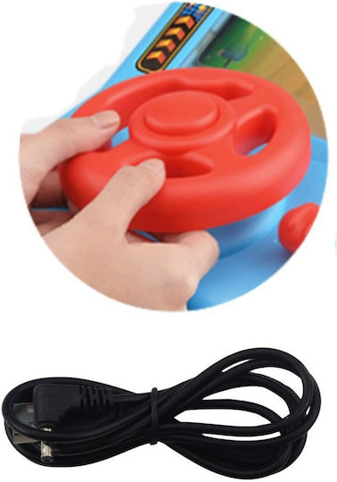 Lean Toys Интерактивен Симулатор За Шофиране с Волан Електронна Детска Играчка за 3+ Години