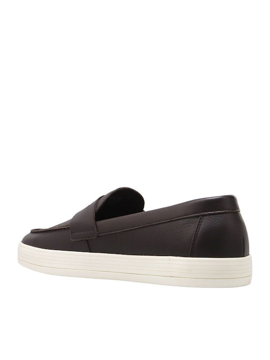 Δερμάτινα Ανδρικά Loafers σε Καφέ Χρώμα