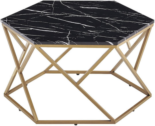 Polihome Rundes Zentral Kaffeetisch Adeline Holz Mauro M80xL80xH45cm