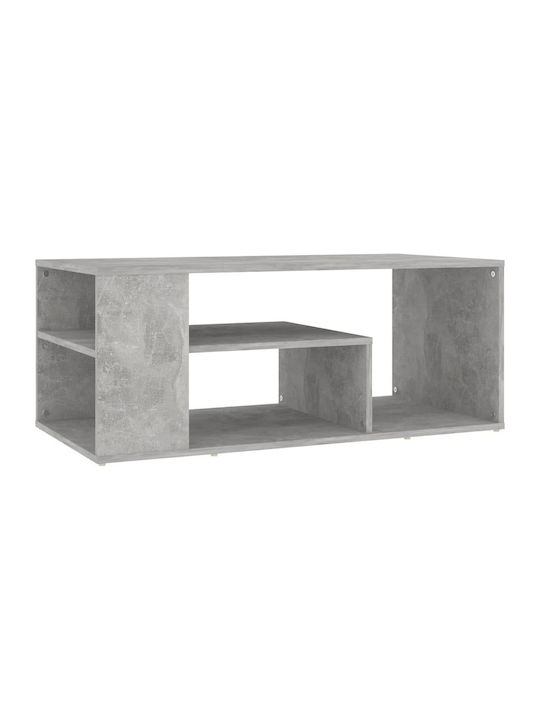 Rectangular Central Wooden Coffee Table Gray M100xL50xH40cm
