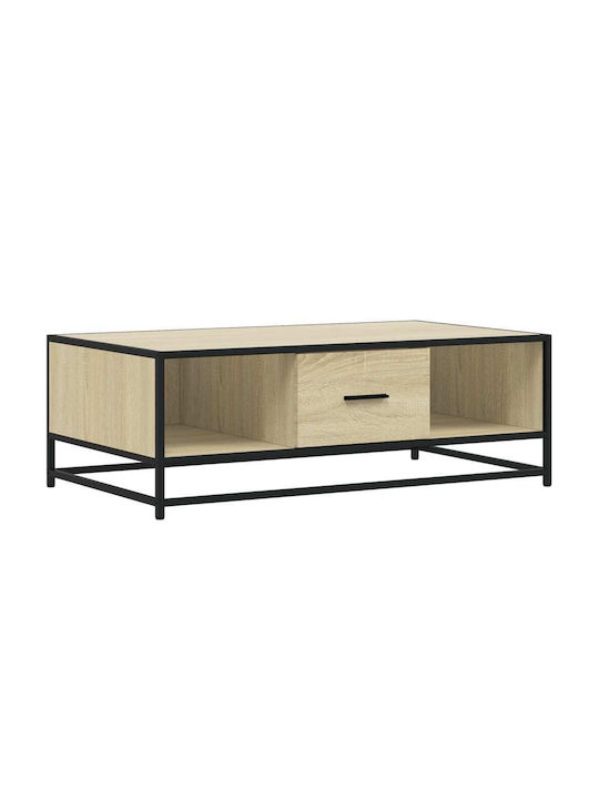 Rechteckiger Zentraler Kaffeetisch aus Holz Sonoma Eiche M100xB57xH35cm