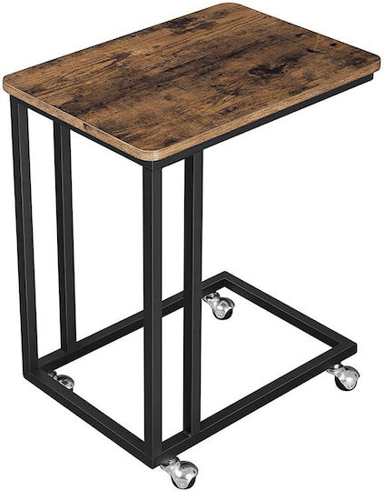 Βοηθητικό Τραπεζάκι με Ρόδες Rustic Brown Βοηθητικό Τραπεζάκι με Ρόδες Rustic Brown