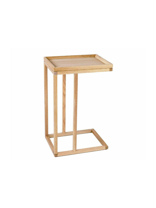 Quadratischer Beistelltisch aus Massivholz Braune M45xL35xH70cm