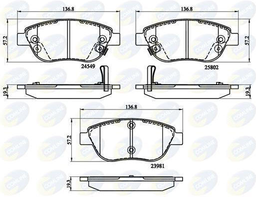 Τακακια Εμπροσθια Fiat 500 Cbp32141-10267
