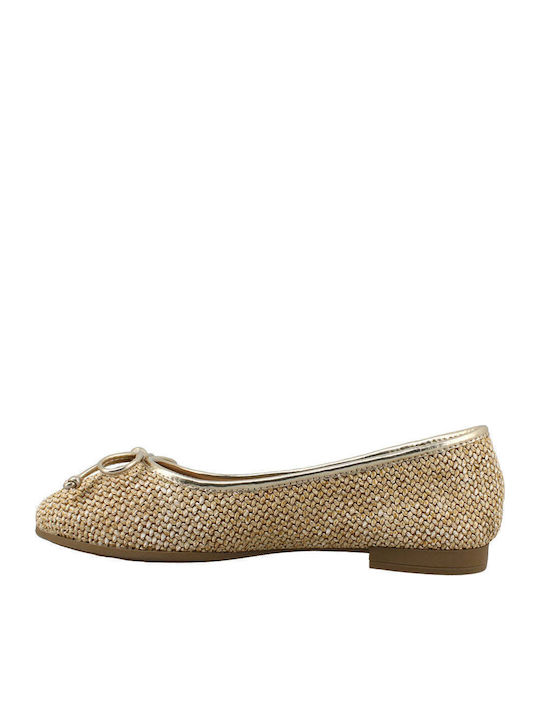 Women's Ballerina Shoes in Beige Colour