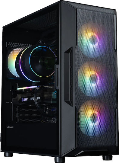 Zalman I3 Neo V2 RGB Gaming Midi Tower Κουτί Υπολογιστή με Πλαϊνό Παράθυρο Μαύρο