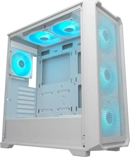 Cougar MX600 Air Pro Gaming Middle Tower Carcasă PC cu Deschidere Laterală și Iluminare ARGB Albă