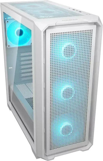 Cougar MX600 Air Pro Gaming Middle Tower Carcasă PC cu Deschidere Laterală și Iluminare ARGB Albă