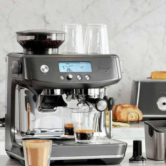 Sage Barista Pro Αυτόματη Μηχανή Espresso 1680W Πίεσης 15bar για Cappuccino με Μύλο Άλεσης Πράσινη