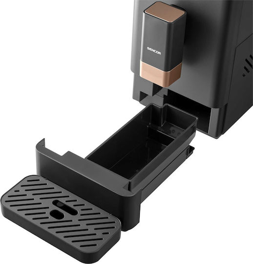 Sencor Automatic Espresso Machine 1350W 20bar Pressure for Cappuccino with Grinder Black SES 6100BK