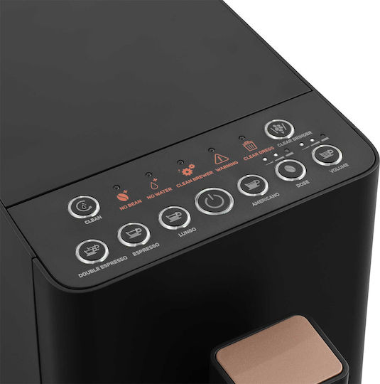 Sencor Automatic Espresso Machine 1350W 20bar Pressure for Cappuccino with Grinder Black SES 6100BK