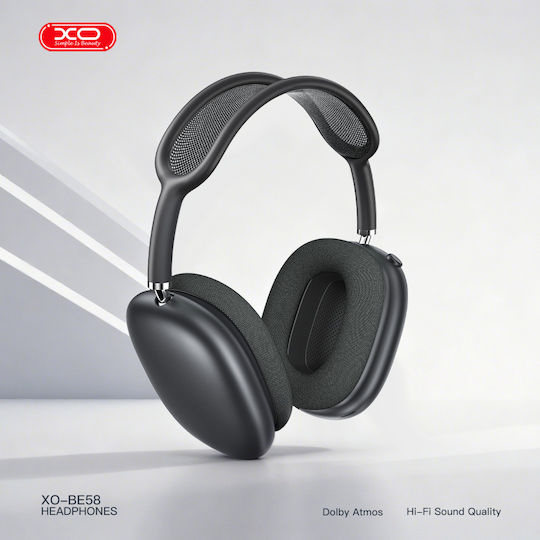 XO BE58 Wireless Bluetooth Over Ear Headphones with 25 Hours Playing Time Black
