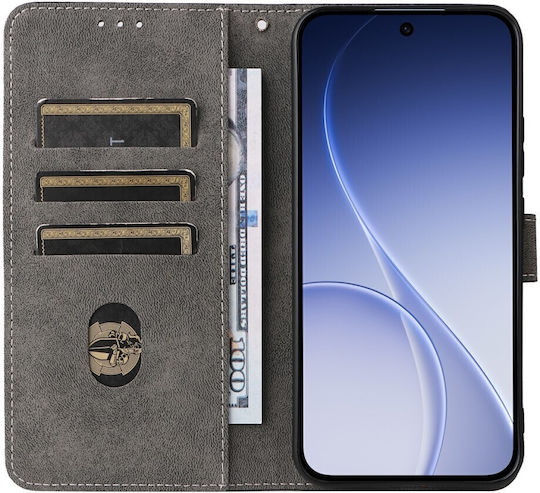 Brush Magnetic Wallet Brown (Oppo Reno15 F)