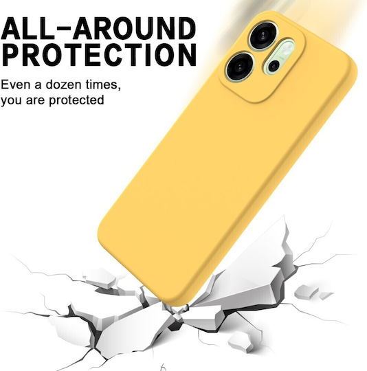Solid Color Silicone Back Cover Yellow (Oppo Reno15 Pro 5g)