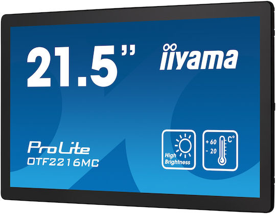 Iiyama OTF2216MC-B1 VA Touch Portable Monitor 21.5" FHD 1920x1080 with Response Time 25ms GTG