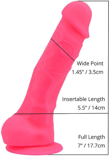 17.0cm Liquid Silicone Realistic Dildo Pink Loving Joy