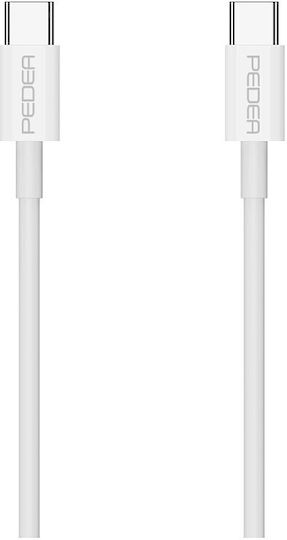 Pedea USB 2.0 Cable USB-C male - USB-C 60W PD Λευκό 1m 60040120