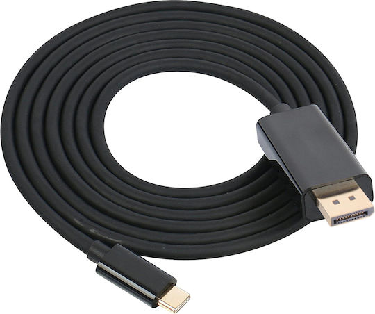 Vcom Cu422c Cable Usb-c M To Displayport M 1.8m Black 4k@60hz