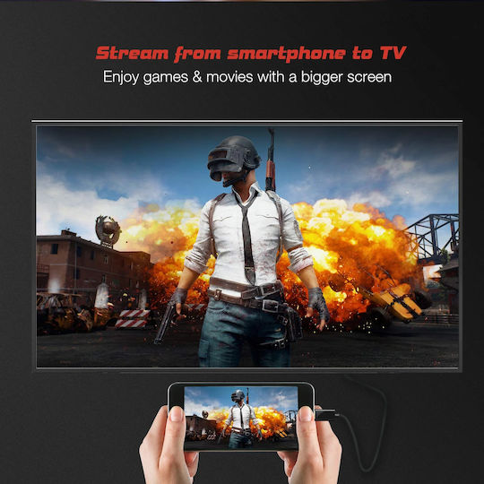 Vcom Cu422c Cable Usb-c M To Displayport M 1.8m Black 4k@60hz