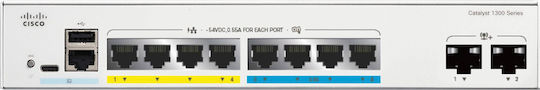 Cisco C1300-8MGP-2X Managed L2 / L3 PoE+ Switch με 8 Θύρες Ethernet