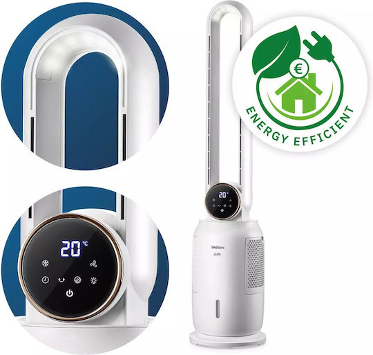 Webber Bladeless Fan 65W with Remote Control White