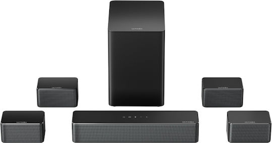 Ultimea D70 Soundbar 7.1 Bluetooth și HDMI 410W cu Subwoofer Wireless și Telecomandă Alb