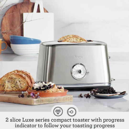 Sage Luxe Тостер Двуместна 1000W Inox