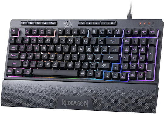 Redragon K515-RGB SHIVA 98 Gaming Mechanical Keyboard with Membrane switches and RGB lighting (English US)