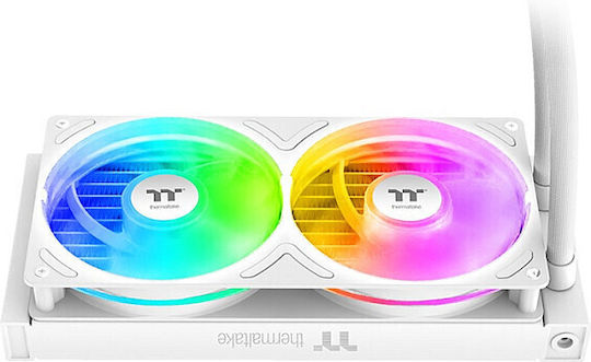 Thermaltake TH240-S V3 ARGB Sync v3 Υδρόψυξη AIO CPU με 2 Ανεμιστήρες 120mm Λευκή