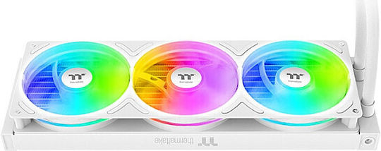 Thermaltake TH360-S v3 Υδρόψυξη AIO CPU με 3 Ανεμιστήρες 120mm και ARGB Φωτισμό Λευκή