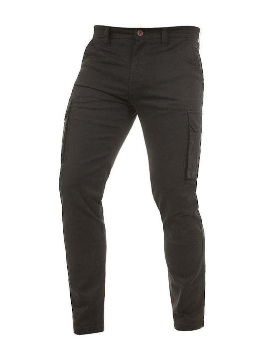Cargo Elastic Trousers In Regular Fit Black