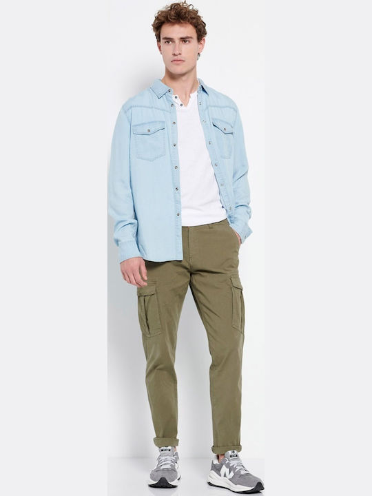 FBM007-03002 Trousers Cargo Elastic in Regular Fit Khaki