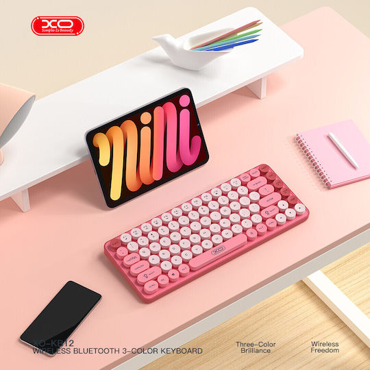 XO Fără fir Bluetooth Doar tastatura Engleză US Roz