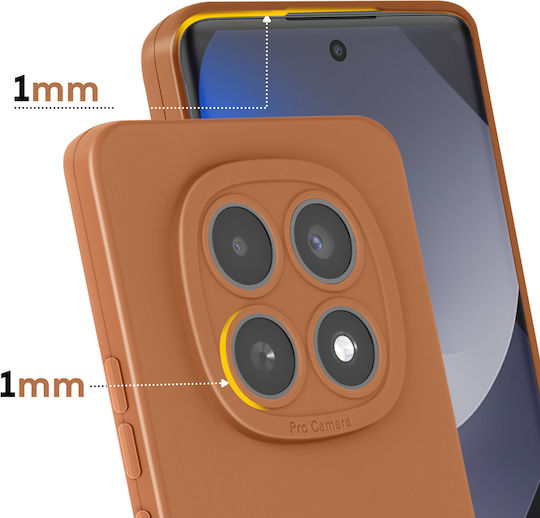 Avizar Case Redmi Note 15 In Soft Silicone Camera Block Reinforcement Brown