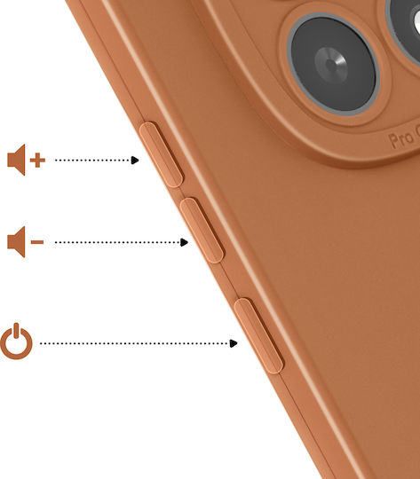 Avizar Case Redmi Note 15 In Soft Silicone Camera Block Reinforcement Brown