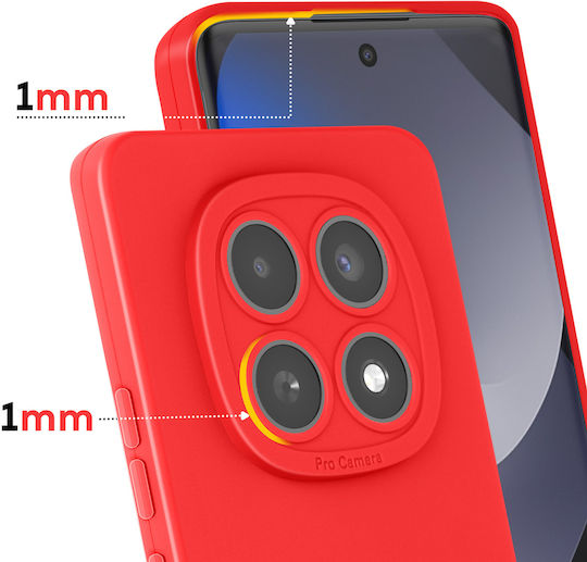 Avizar Калъф Redmi Note 15 В Мек Силикон С Подсилване На Камерата Червен
